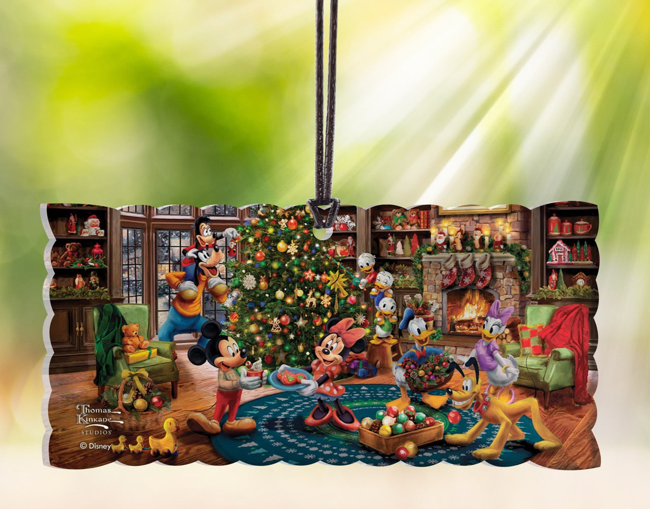 Disney (Mickey and Minnie Trimming the Tree) Hanging Acrylic Print ACPCERT835